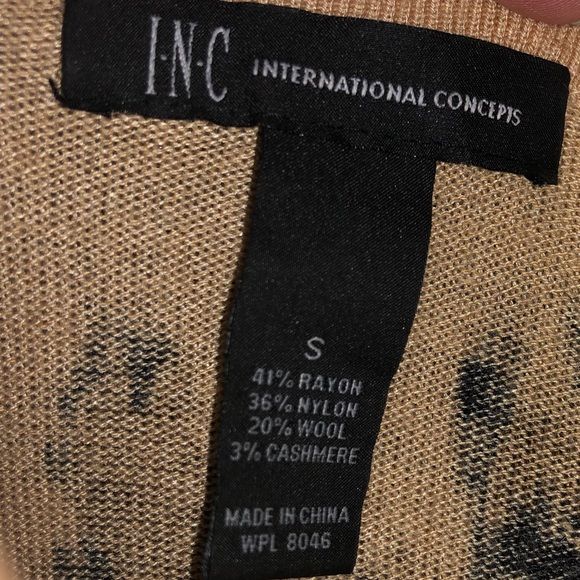 INC Leopard print beaded embellished sweater Small - Picture 6 of 7